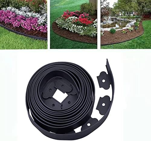 Garden Edging，40ft Landscape Edging with 40 Spikes for Lawn 2 Inch Tall(Black, 40FT) - Image 5