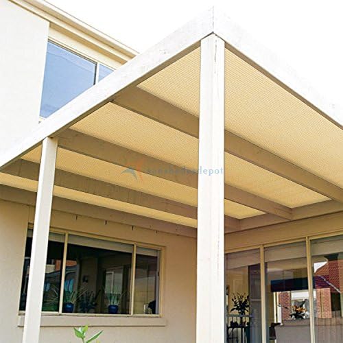 TANG Sun Shade Fabric Roll 8'x42' Shade Cloth for Garden Beige HDPE Mesh Shading Pergola Cover Replacement Canopy, 95% Blockage Sunshades for Outdoor Patio Backyard Plant - Image 6