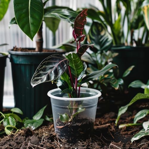 FUIJOL 50 Pack 3/4/5/6/7 Inch Clear Nursery Pots with Drainage Holes - Image 6