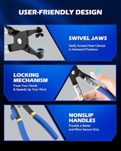 OMT 9pcs Hose Clamp Pliers for Fuel Oil & Water Hoses - Image 6