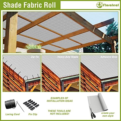 8'×9' Sun Shade Cloth Outdoor 95% UV Block Sunblock Shade Cover Fabric Roll Privacy Screen Fence for Pergola, Carport, Patio, Deck, Awning, Garden, Yard, Balcony, Backyard, Light Gray - Image 4