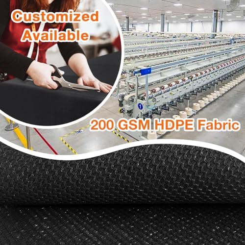 Artpuch Outdoor Pergola Shade Cover 8x10 FT Sun Shade Cloth with Grommets Black 90% UV Protection Canopy Patio Privacy Screen (Customized Available) - Image 2