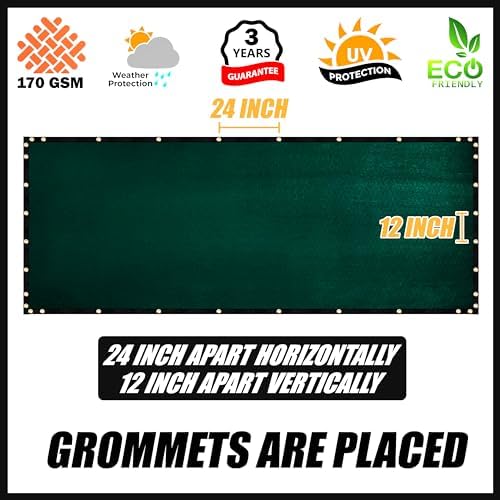 Royal Shade 6' x 83' Green Fence Privacy Screen, 90% Blockage Windscreen - Image 4