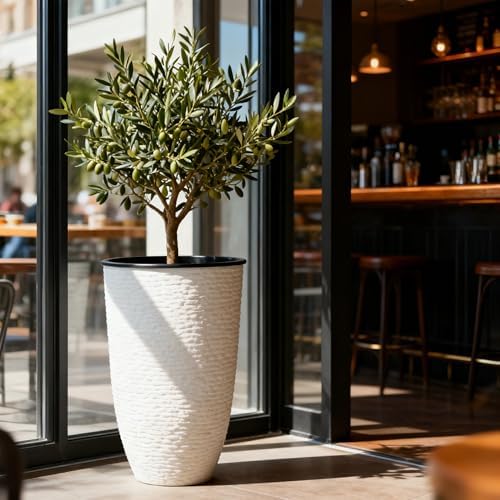 Worth 21" H White Tall Planters with Inside Pots, 2-Pack Large Plant Pots - Image 5