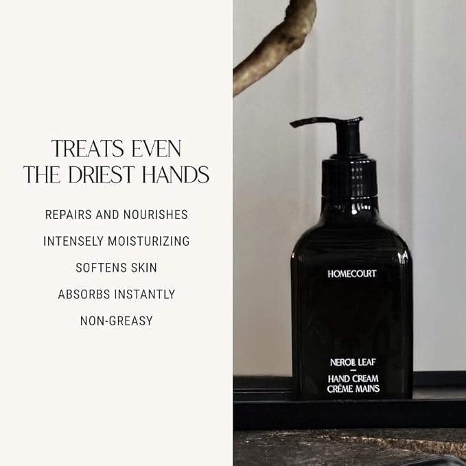 Homecourt Hand Cream, Non-Greasy Moisturizer for Hydrated, Nourished & Soft Hands, Dermatologist Tested, Clean Formula, Cipres Mint, 12 fl oz