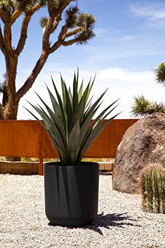 Veradek Round Black Plastic Planter Pots for Indoor/Outdoor Garden Use, with Drainage Holes, Suitable for Small to Large Succulent Plants, Flowers, Modern Interior Plants - Image 4