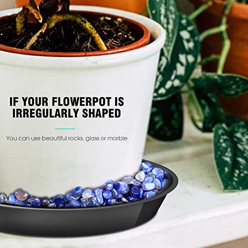 6 Pack Plant Saucer 14 16 18 20 22 Inch Plastic Plant Tray, Sturdy and Durable Flower Pot Container Accessories Plant Pot Saucers for Indoor and Outdoor (14 Inch, Black) - Image 5
