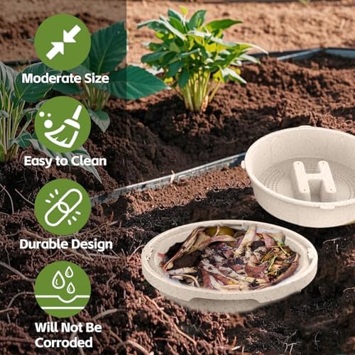 2-Pack Underground Worm Composter, Worm Compost Bin for Garden, 8L - Image 4