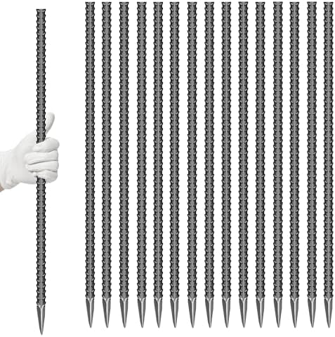 16 Pcs 24-Inch Garden Ground Stakes Galvanized Steel Staples by ESSFF