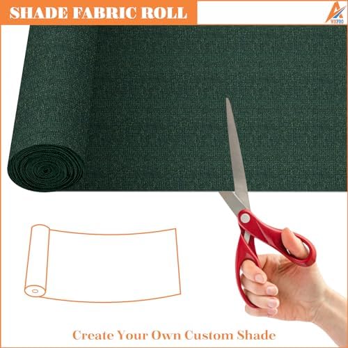 8' x 61' Sun Shade Roll Sun Shade Sunlight Blockage Cover for Outdoor Backyard Patio Pergola Greenhouse Plants (Green) - Image 3