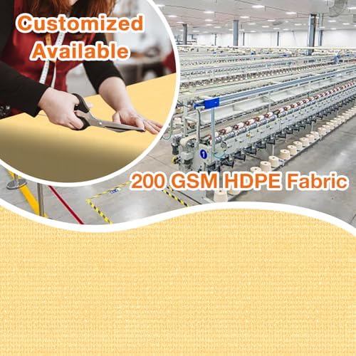 Artpuch Outdoor Pergola Shade Cover 4x11 FT Sun Shade Cloth with Grommets Sand 90% UV Protection Canopy Patio Privacy Screen (Customized Available) - Image 2