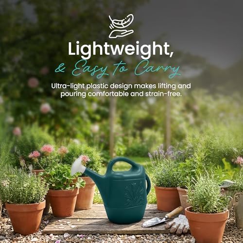 Union Products Watering Can, 2 Gallon Plastic Gardening Water Jug with 2 Handles for Garden, Indoor Plants, and Outdoor Flower Pots, Green - Image 4