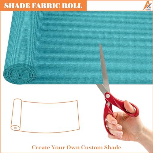 8' x 71' Sun Shade Roll Sun Shade Sunlight Blockage Cover for Outdoor Backyard Patio Pergola Greenhouse Plants (Turquoise) - Image 3