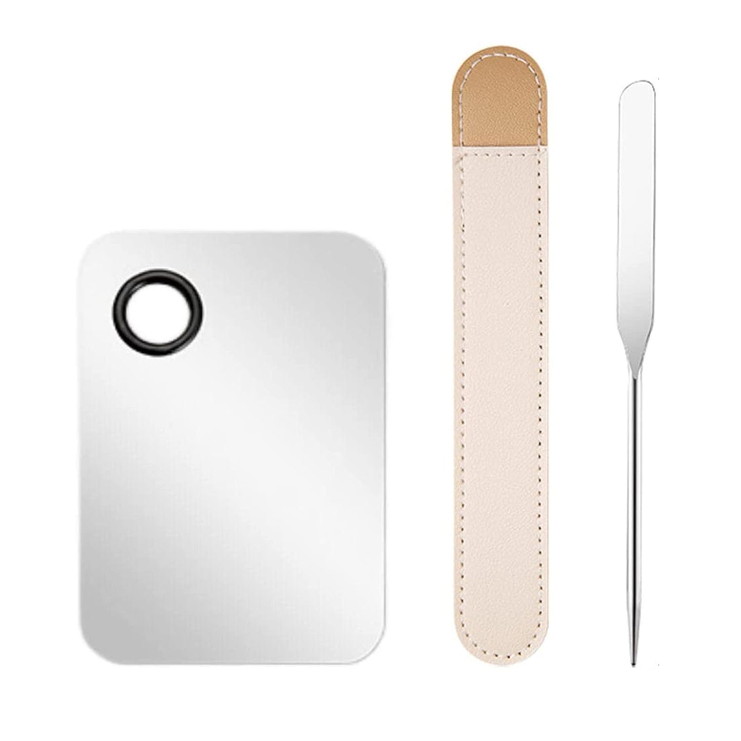 YOCASII Foundation Palette, Foundation Spatula, Makeup Mixing Palette, Makeup Spatula Tool, Makeup Mixing Tray, Nail Art Palette for Mixing Foundation Nail-Art