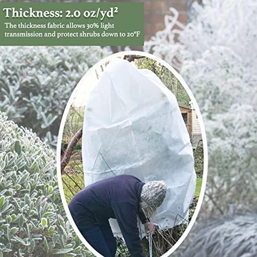 Plant Covers Freeze Protection Shrub Jacket 2.0oz/yd² Plant Covers for Trees 75"x83" Tree Plant Cover for Winter Frost Protection Pest Protection - Image 3