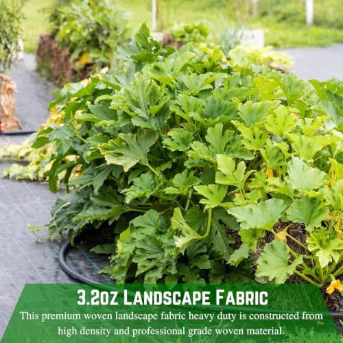 Farm Plastic Supply - 3.2oz Premium Landscape Fabric Heavy Duty - (6' x 300') - Commercial Grade Woven Ground Cover for Gardening, Farming, Agriculture - Image 3