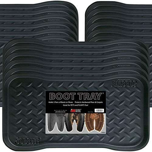 JobSite Heavy Duty Boot Tray, Multi-Purpose for Shoes, Pets, Garden - 15 x 28 Inch - 18 Trays by JobSite