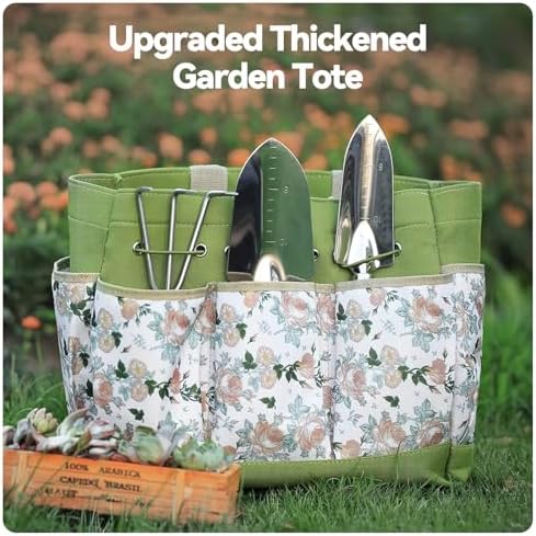 Grenebo Heavy Duty Gardening Tools with Handbag, Gardening Gifts for Women - Image 2