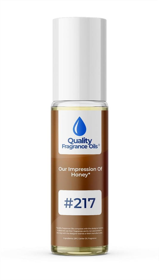 Quality Fragrance Oils' Honey for Women Impression #217 | Long-Lasting Perfume Oil, Alcohol-Free, Strong Scent, 10ml Roll-On | Affordable Alternative to Designer Fragrances