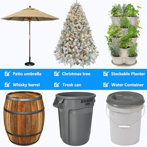 CASIMR Plant Caddy with Wheels, Heavy Duty 440lbs Capacity Rolling Plant Stand, 15-20 Inch Adjustable Indoor Outdoor Plant Dolly, Round Plant Roller Base Flower Pot Rack Holder Trolley Casters Tray, Black - Image 6
