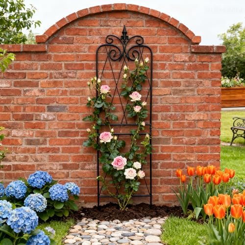 Garden Trellis for Climbing Plants 59inch x15inch Rustproof Metal Vine Trellises for Outdoor Climbing Plants Support Structures A (150cm) 2Pack - Image 7