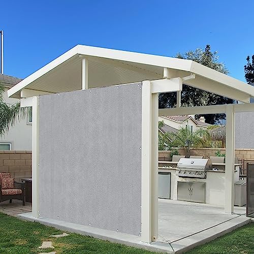 Alion Home Sun Shade Panel Privacy Screen with Grommets on 4 Sides for Outdoor, Patio, Awning, Window Cover, Pergola (16' x 5', Light Grey) - Image 4