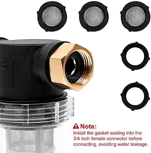 BEETRO Garden Hose Filter for Pressure Washer Inlet Water, Sediment Filter Attachment, with 100 Mesh and 40 Mesh Screen, 3 Sets - Image 4