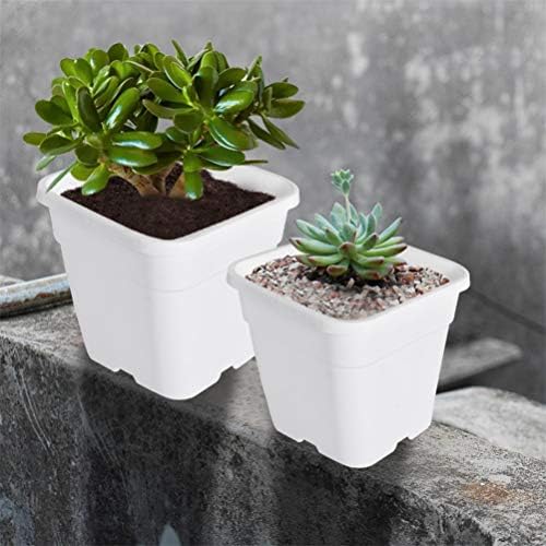 Square Nursery Pots Plant Pots Grow Pots Nursery Container Fit for Planting Soil Plants 0.63 Gallon 10Pcs - Image 6