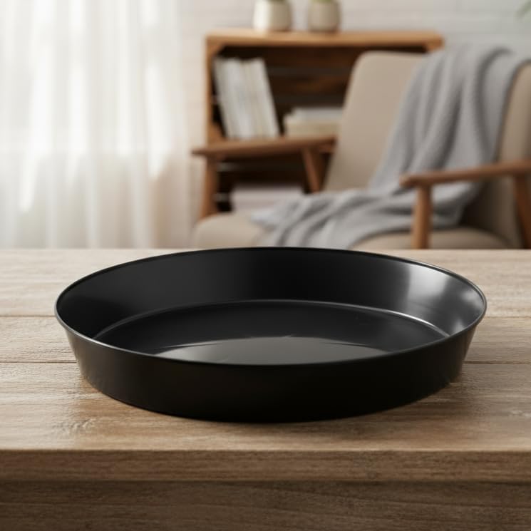 4 Inch (3 Inch Base) Case of 10 Plant Saucer, Black - Image 3