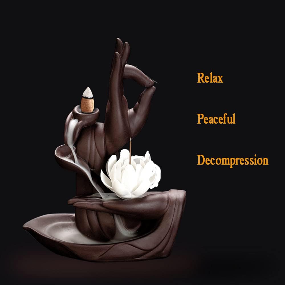 600 pcs Backflow Incense Cones for Waterfall Mixed Natural Scents Cone Incense for Meditation Relax in 2 Bottles