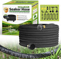 Soaker Hose 100 Ft for Garden Beds with Fittings Kit, 1/2’’ Soaker Hose for Foundation Watering, Heavy Duty Water Saving Drip Hoses for Lawn, Landscaping, Garden(100 FT) by Holldoor