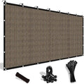 Shade&Beyond 90% Sun Shade Cloth with Grommets, 8' X 20' Pergola Shade Cover Canopy, Mesh Tarp Sun Screens for Patio, Outdoor, Garden, Backyard, Mocha by ShadeBeyond