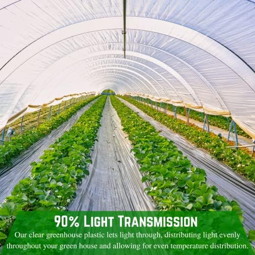 Farm Plastic Supply - Clear Greenhouse Plastic Sheeting - 6 mil - (16' x 50') - 4 Year UV Resistant Polyethylene Greenhouse Film, Hoop House Green House Cover for Gardening, Farming, Agriculture - Image 5