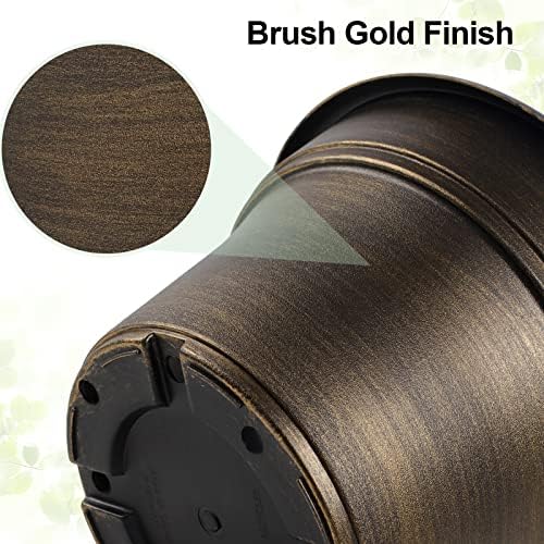 Fodetyff Planters-Plant-Pots-Indoor-Outdoor, 10 inch 4 Pack Gold - Image 4