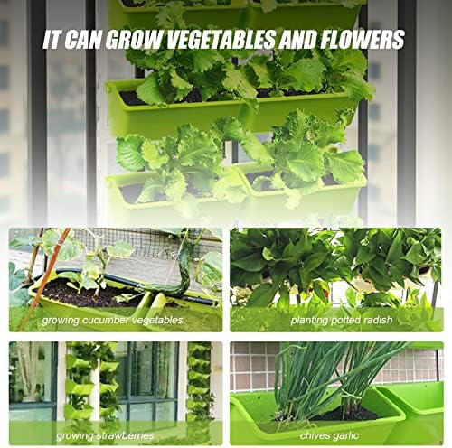 Kaibrite 8 Pockets Vertical Garden Wall Planter Raised Beds Hanging Planter Wall Mounted Flower Beds for Flowers Vegetables Herb - Image 4