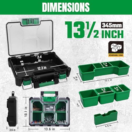 SK 13.5-Inch Small Part Organizer, Portable Tool Box Organizer, IP65 - Image 3