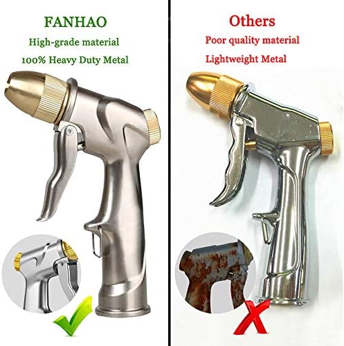 FANHAO Upgrade Garden Hose Nozzle 100% Heavy Duty Metal - Image 3