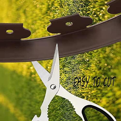 Garden Edging，20ft Landscape Edging with 20 Spikes for Lawn 2 Inch Tall (Brown, 20FT) - Image 3