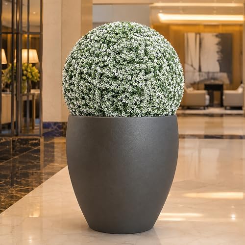 Artificial Baby's Breath Topiary Balls for Outdoor Decor - 19", 2-Pack - Image 3