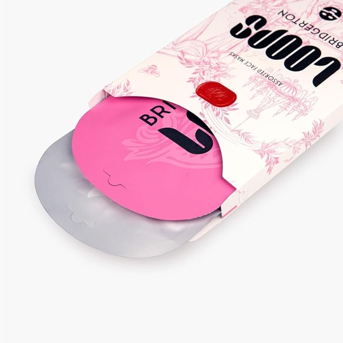 LOOPS Beauty Bridgerton™ NETFLIX Enduring Romance Set -The Best Hydrogel Face Masks for Every Skin Moment Face Mask - 2 Hydrating Masks - Dream Slleep and Double Take - All Skin Types, 2pc