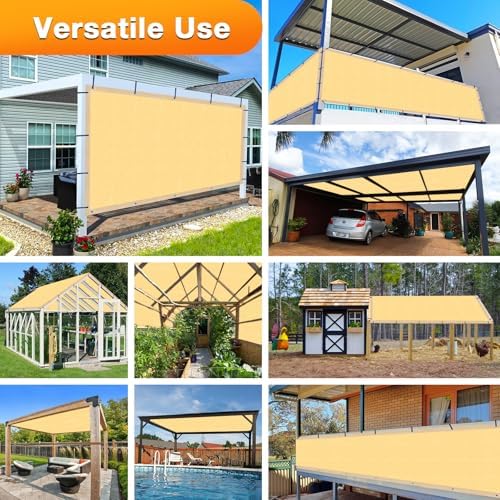 Artpuch Outdoor Pergola Shade Cover 13x14 FT Sun Shade Cloth with Grommets Sand 90% UV Protection Canopy Patio Privacy Screen (Customized Available) - Image 6