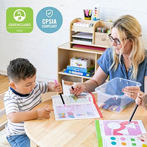ECR4Kids Scoop Front Storage Bins, Multipurpose Organization, Clear, 10-Piece - Image 6
