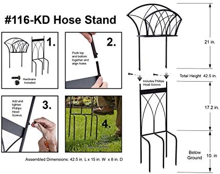 Liberty Garden 116-KD Decorative Hose Stand, Black - Image 6