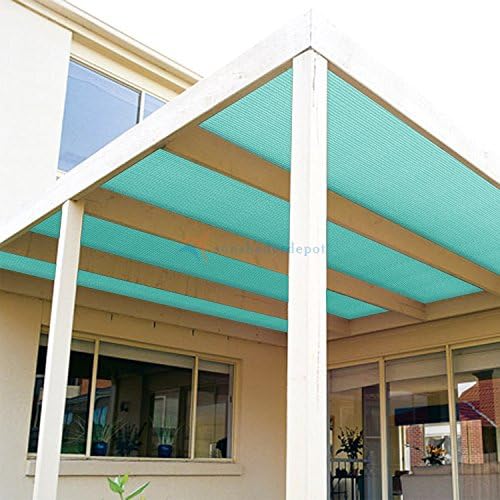 TANG Sun Shade Fabric Roll 8'x8' Shade Cloth for Garden Turquoise Green HDPE Mesh Shading Pergola Cover Replacement Canopy, 95% Blockage Sunshades for Outdoor Patio Backyard Plant - Image 6
