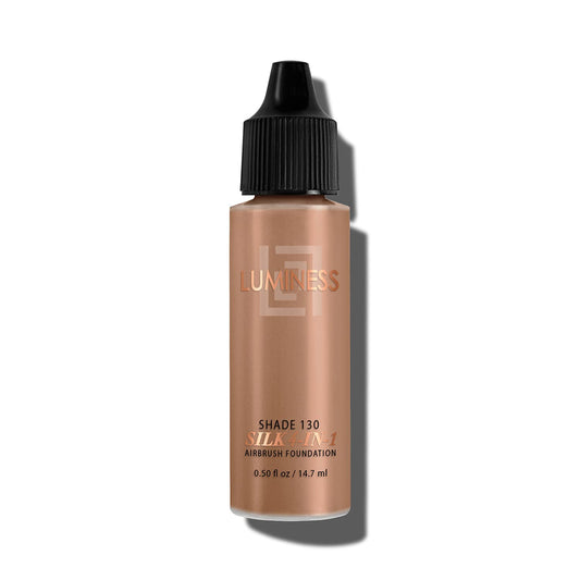 Luminess Air Silk 4-In-1 Airbrush Foundation- Foundation, Shade 130 (.5 Fl Oz) - Sheer to Medium Coverage - Anti-Aging Formula Hydrates and Moisturizes - Professional Makeup Kit for Cordless Air Brush