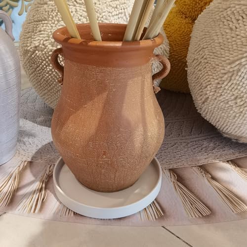 Plant Pot Saucer - 10 Inch Plant Saucer for Indoors and Outdoor Ceramic Plant Tray for Indoors Large Plant Drip Trays Round Flower Pot Saucer Plant Dishes to Catch Water,Frosted White - Image 6