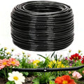 1/4" Drip Irrigation Tubing with 6" Emitter Spacing, (500 Ft Roll) Hydroponics Dripline with Built-in 0.5 GPH Dripper, Drip Line for Irrigation, Garden Beds and Greenhouses (Black) by Vikua