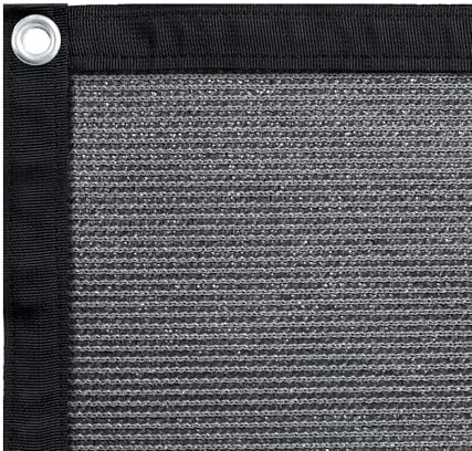 Shatex 90% Sun Shades for Patios 6X 10 ft Shade Fabric Sun Shade Cloth Taped Edge with Grommets Sun-Block Mesh Shade for Pergola Cover Canopy Grey, 12 Bungee Balls - Image 3