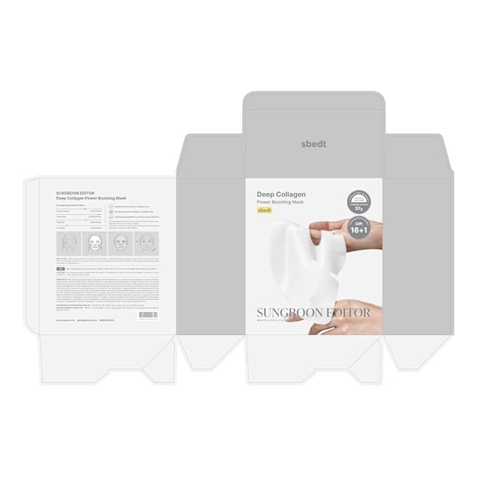 SUNGBOON EDITOR Deep Collagen Overnight mask 37gx17ea Real Collagen 2,160,000PPB for Elasticity TikTok Trend Items Original Hydrating Collagen Face Mask Korean Skin Care Valentines Day Gifts for Woman