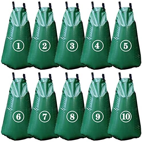 Tanzfrosch 10 PCS 20 Gallon Tree Watering Bags Reusable Heavy Duty Slow Release Tree Irrigation System for Trees, Premium PVC Tree Drip Irrigation Bags by Tanzfrosch